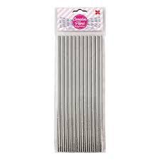 CANUDO PAPEL LISO BRILHANTE PRATEADO C/30