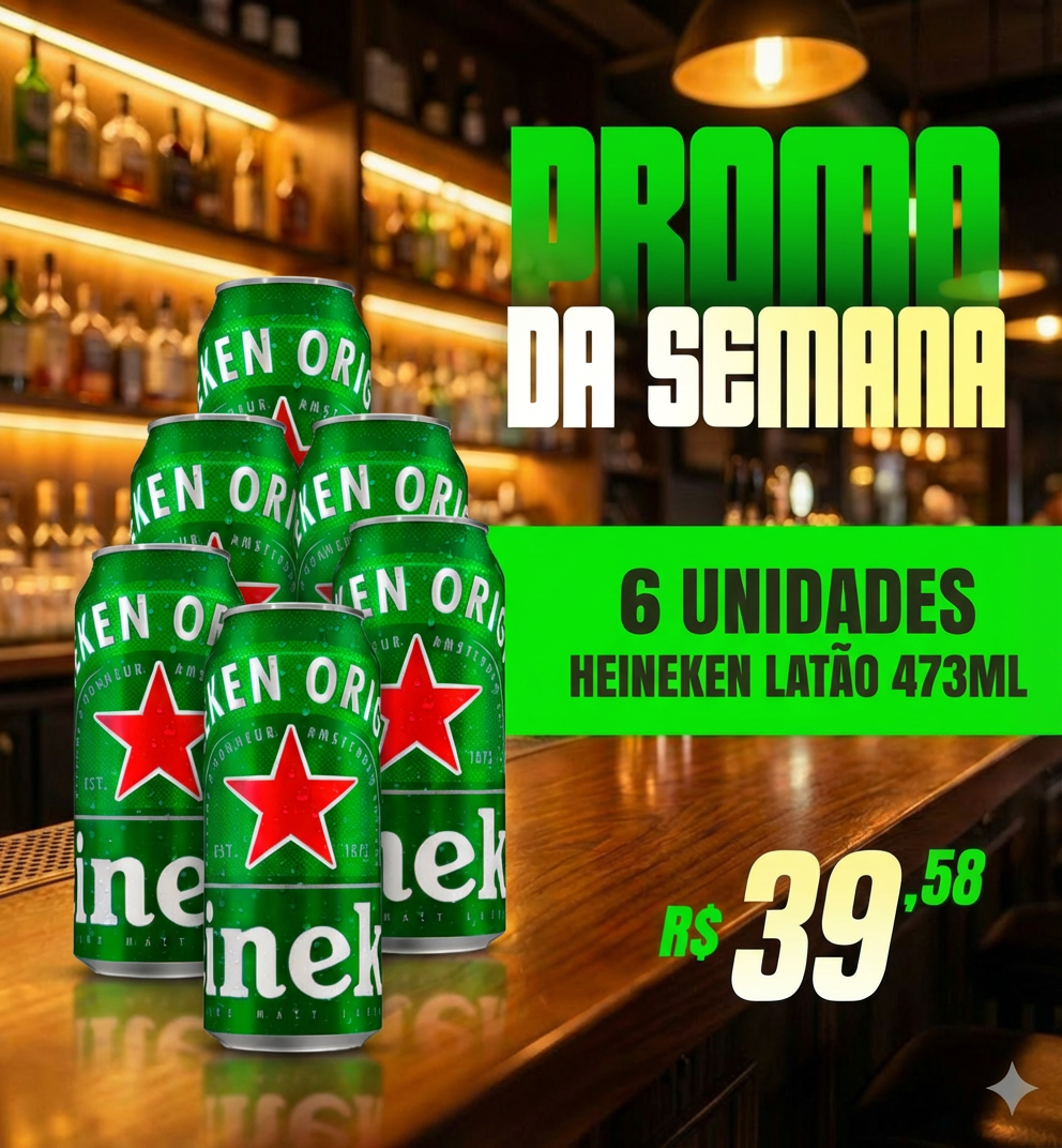 Combo Heineken Latão (6 unidades 473ml)