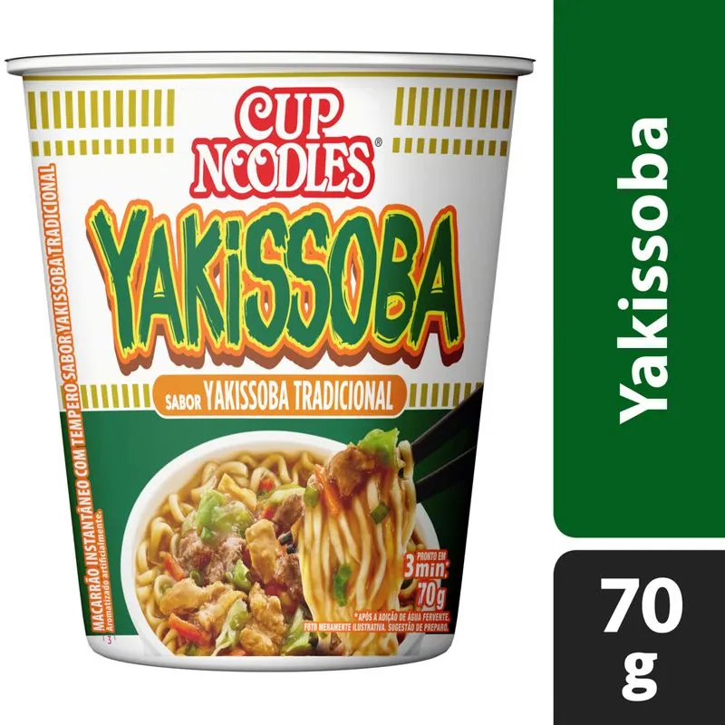 Macarrão Instantâneo Cup Noodles Nissin Yakissoba