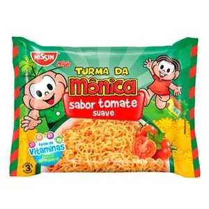 Macarrão Instantâneo Nissin Lámen 85g Turma Da Mônica Tomate